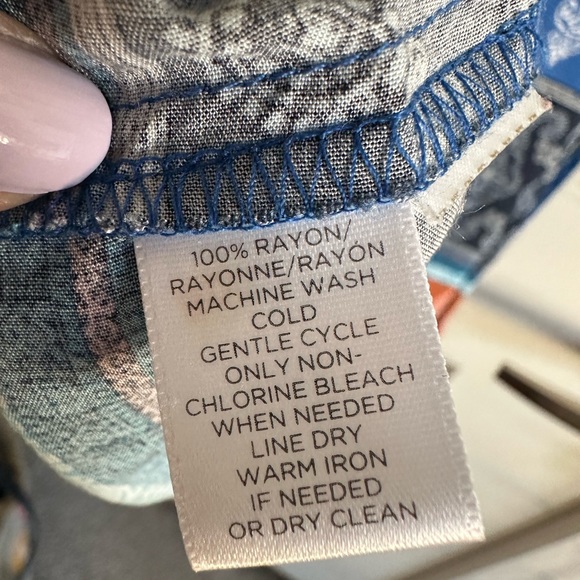 Blue patterned shirt dress - Picture 3 of 3